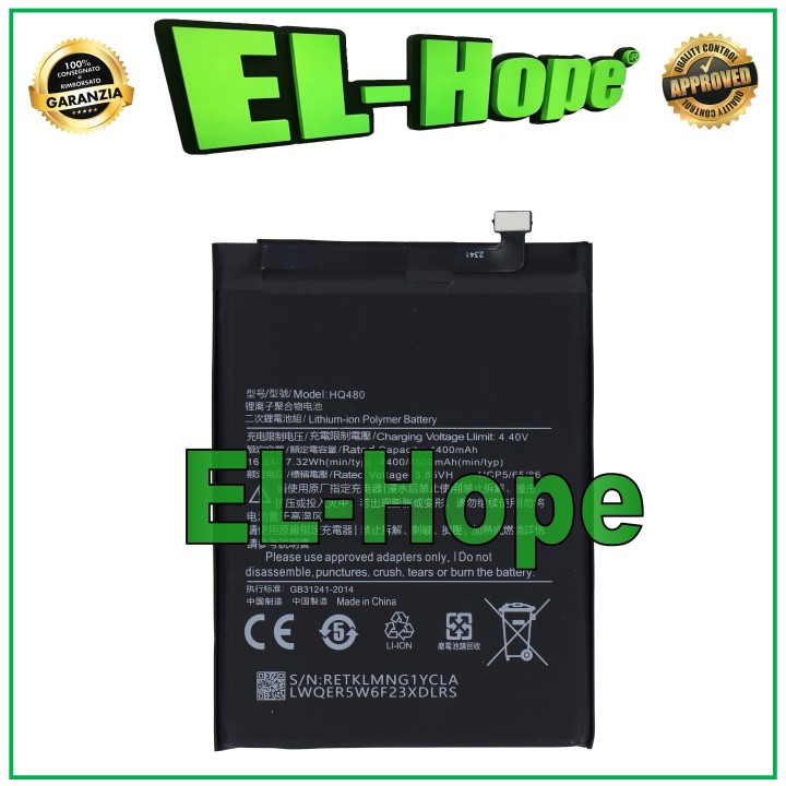 Batterie HQ480 pour Nokia 8.3 TA-1243 TA-1251 1ICP5/65/86 4500 mAh, identique a' l original