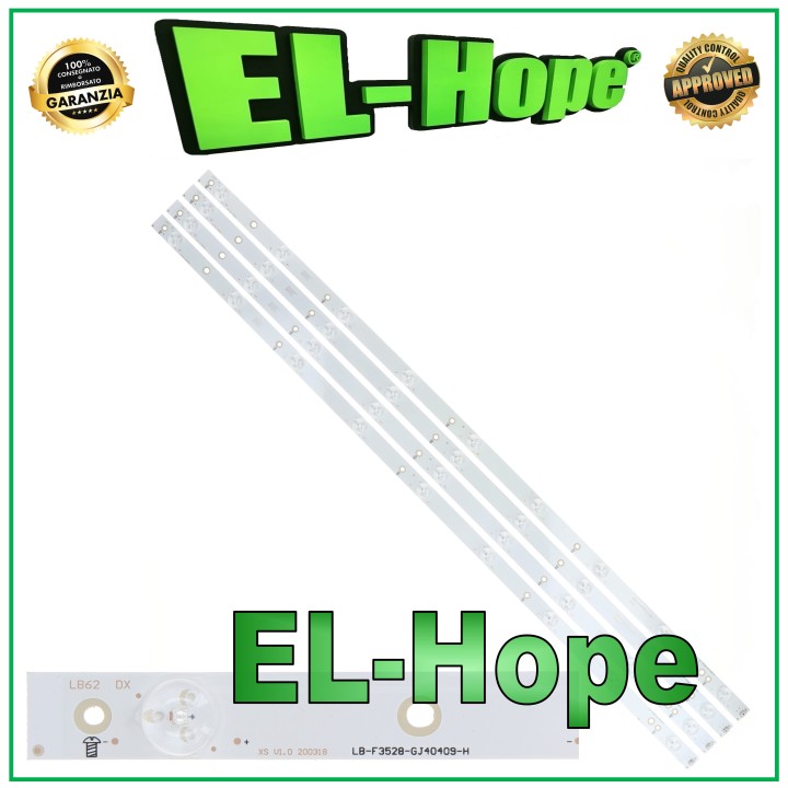 KIT 4 BARRES 9 LED POUR TV PHILIPS 40  LB-F3528-GJ40409-H GJ-2K15-D2P5-400-D409