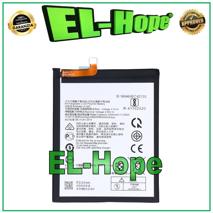 BATTERIE LC-620 POUR NOKIA 6.2 / 7.2 TA 1181 1196 1198 1ICP5/64/79 ORIGINALE ÉGAL