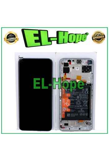Cadre d e'cran LCD et batterie d origine Huawei P40 Lite 5G CDY-NX9A Touch Silver