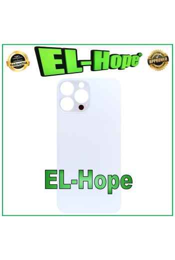 Coque arrie're en verre avec grand trou pour iPhone 13 Pro Max, argente'e
