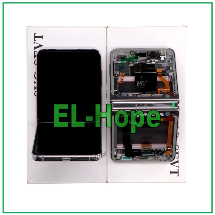 Écran tactile d origine Samsung Z Flip 4 5G SM-F721B Argent Blanc GH82-29440F
