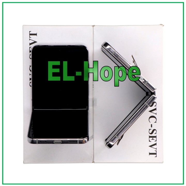 Écran tactile d origine Samsung Z Flip 4 5G SM-F721B Argent Blanc GH82-29440F
