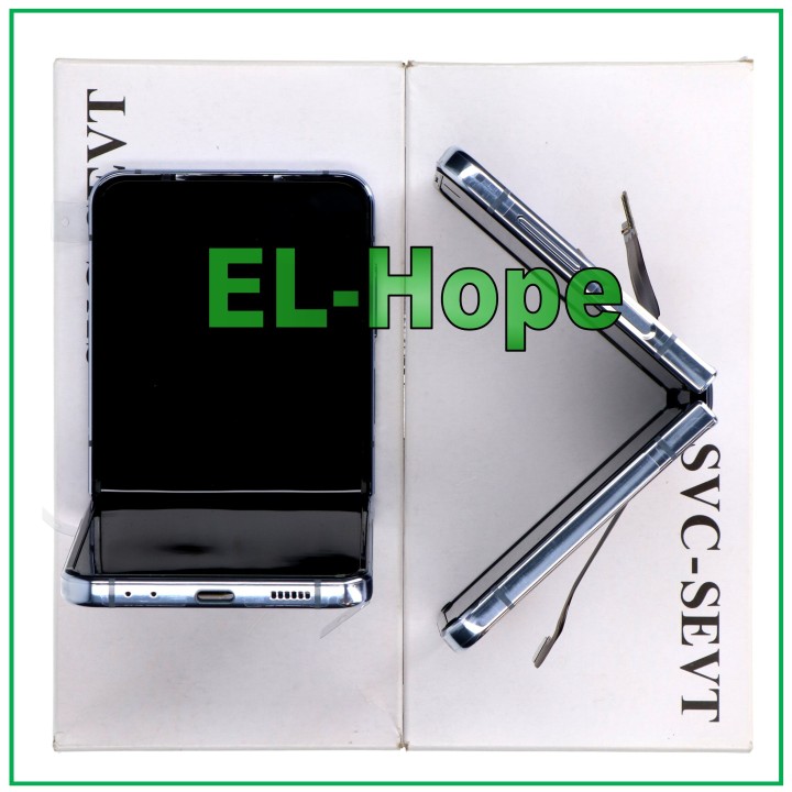 Écran tactile LCD d origine pour Samsung Z Flip 4 5G SM-F721B bleu GH82-29440D
