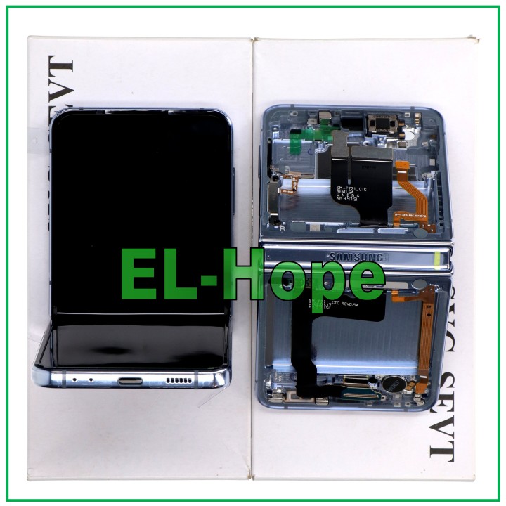 Écran tactile LCD d origine pour Samsung Z Flip 4 5G SM-F721B bleu GH82-29440D