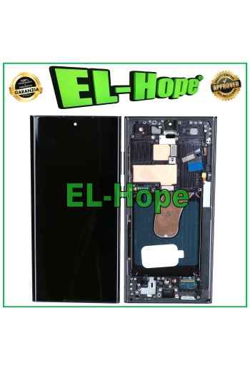 Écran tactile LCD OLED + cadre pour Samsung Galaxy S23 Ultra SM-S918 Noir