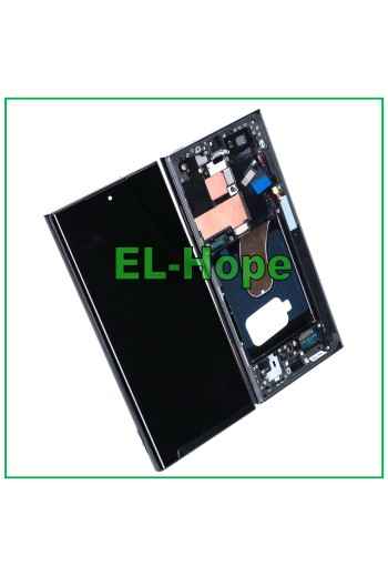 Écran tactile LCD OLED + cadre pour Samsung Galaxy S23 Ultra SM-S918 Noir