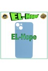 Coque arrie're en verre avec cache batterie pour iPhone 14 Plus, grand trou, bleu