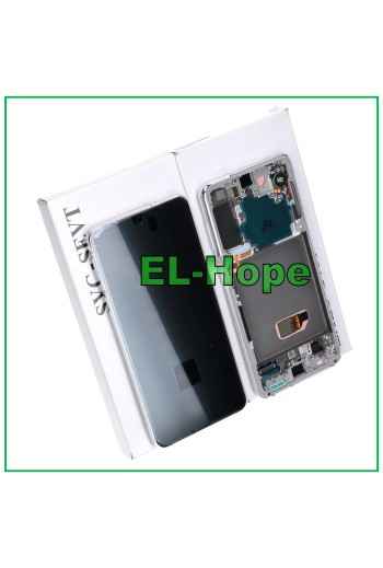 ÉCRAN TACTILE + CADRE LCD SERVICE ORIGINAL SAMSUNG GALAXY S21 SM G991 BLANC