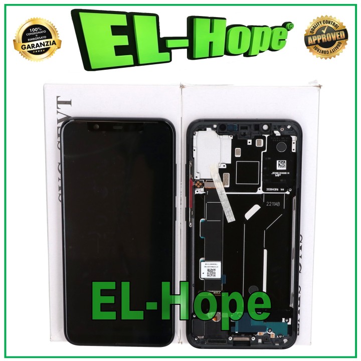 Cadre d e'cran LCD tactile d origine pour Xiaomi Mi8 Mi 8 M1803E1A M1803E1C Noir