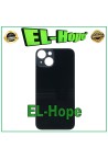 Coque arrie're en verre avec cache batterie pour iPhone 14, grand trou, noir nuit