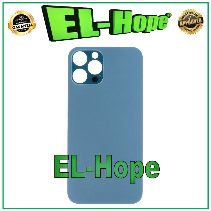 Coque arrie're en verre avec cache batterie pour iPhone 12 Pro Max Bleu Pacifique