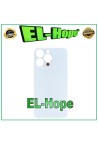 Coque arrie're en verre avec cache batterie pour iPhone 13 Pro, grand trou, argent