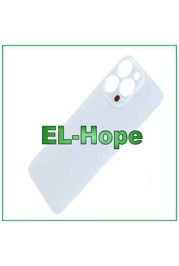 Coque arrie're en verre avec cache batterie pour iPhone 13 Pro, grand trou, argent