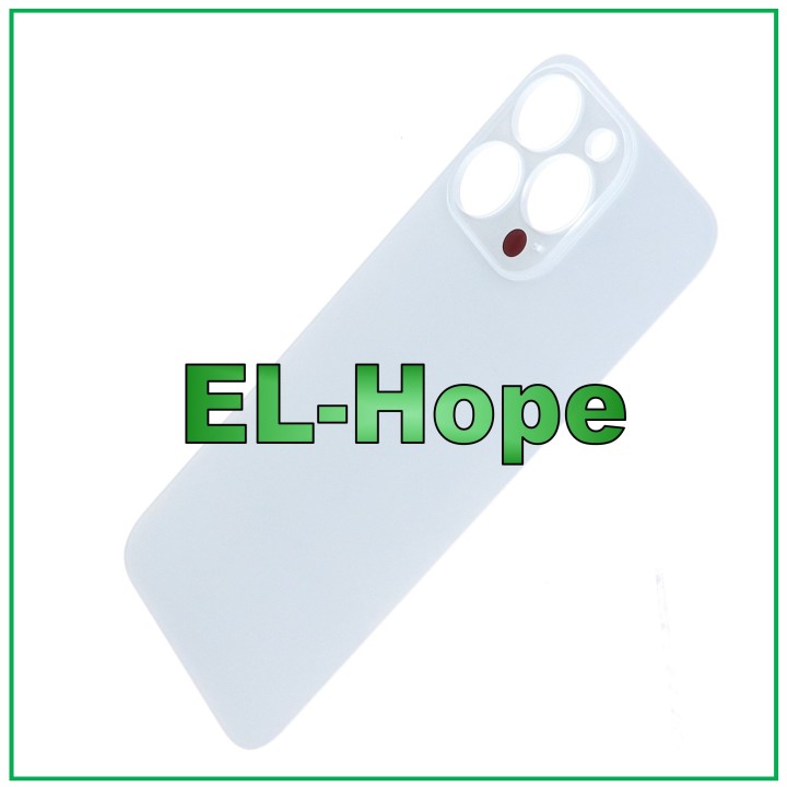 Coque arrie're en verre avec cache batterie pour iPhone 13 Pro, grand trou, argent
