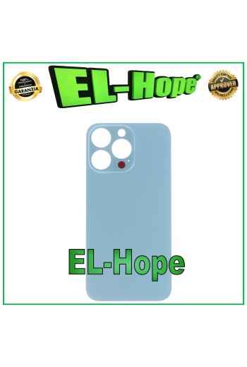 Coque arrie're en verre avec cache batterie pour iPhone 13 Pro, grand trou, bleu Sierra