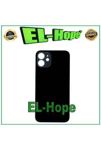 Coque arrie're en verre avec grand trou pour iPhone 12 Noir
