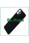 Coque arrie're en verre avec grand trou pour iPhone 12 Noir