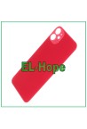 Coque arrie're en verre avec grand trou pour iPhone 11, rouge