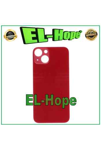 Coque arrie're en verre avec grand trou pour iPhone 13 Rouge