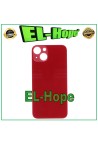 Coque arrie're en verre avec grand trou pour iPhone 13 Rouge