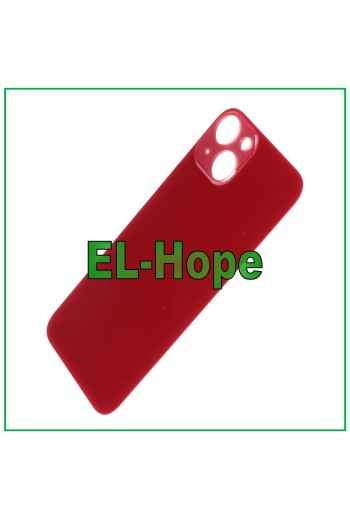 Coque arrie're en verre avec grand trou pour iPhone 13 Rouge