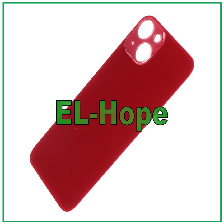 Coque arrie're en verre avec grand trou pour iPhone 13 Rouge
