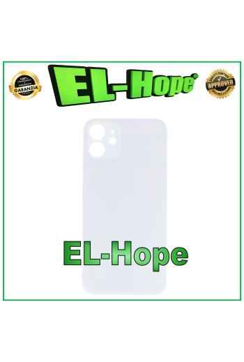 Coque arrie're en verre avec grand trou pour iPhone 12 Blanc