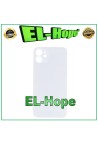 Coque arrie're en verre avec grand trou pour iPhone 12 Blanc