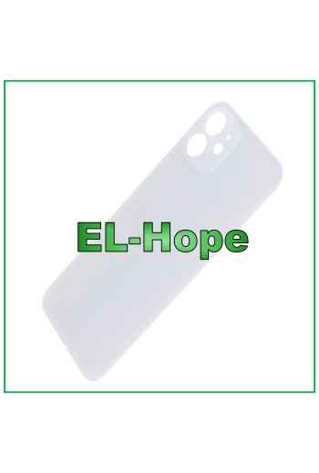 Coque arrie're en verre avec grand trou pour iPhone 12 Blanc