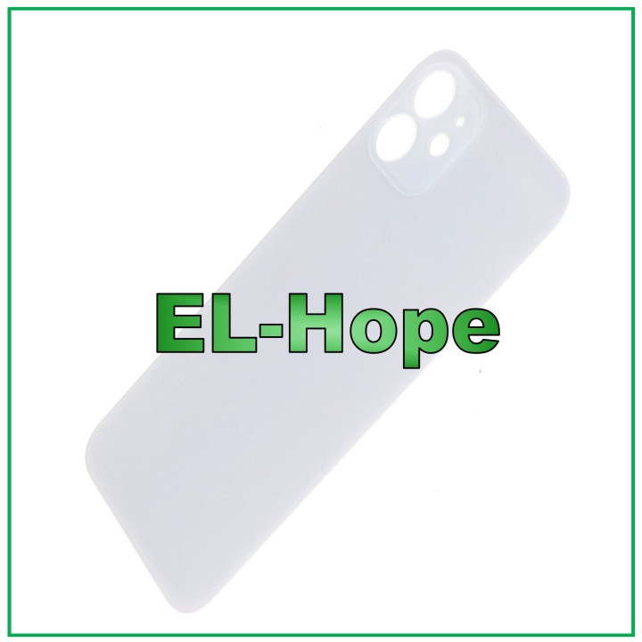 Coque arrie're en verre avec grand trou pour iPhone 12 Blanc