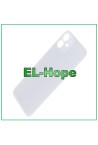 Coque arrie're en verre avec grand trou pour iPhone 12 Blanc