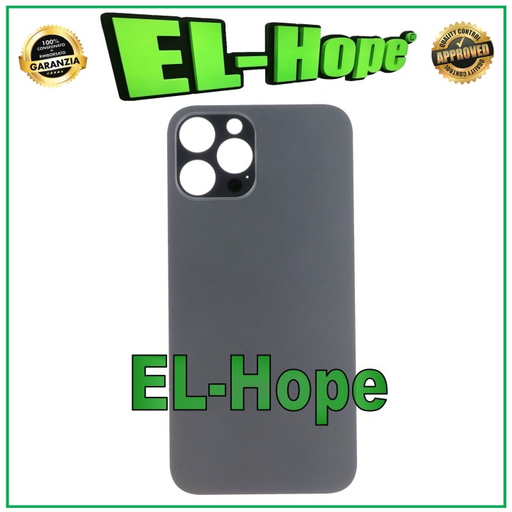 Coque arrie're en verre avec grand trou pour iPhone 12 Pro Max, graphite