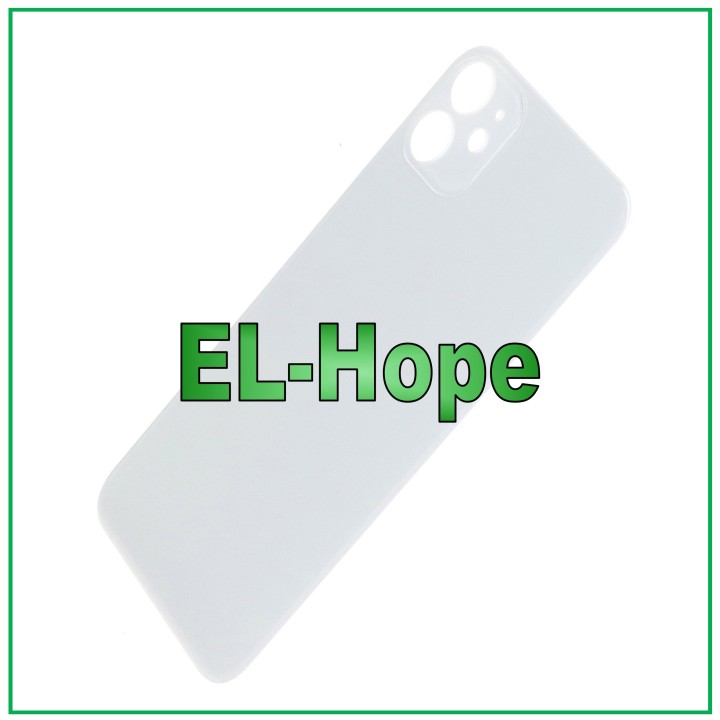 Coque arrie're en verre avec grand trou pour iPhone 11 Blanc