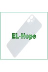 Coque arrie're en verre avec grand trou pour iPhone 11 Blanc