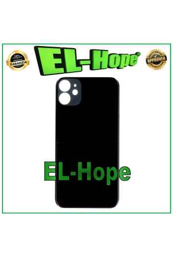 Coque arrie're en verre avec grand trou pour iPhone 11 Noir