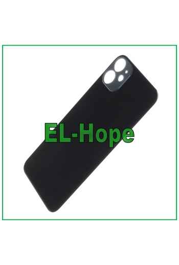 Coque arrie're en verre avec grand trou pour iPhone 11 Noir