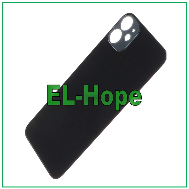 Coque arrie're en verre avec grand trou pour iPhone 11 Noir