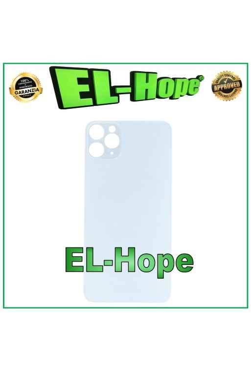 Coque arrie're en verre avec cache batterie pour iPhone 11 Pro Max Argente'
