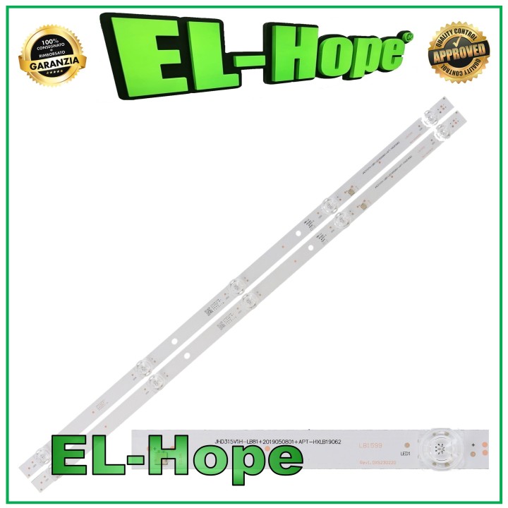 KIT DE 2 BARRES DE 5 RUBAN LED POUR TV 32  TOSHIBA LB1599 JHD315V1H 2019050801 HXLB19062