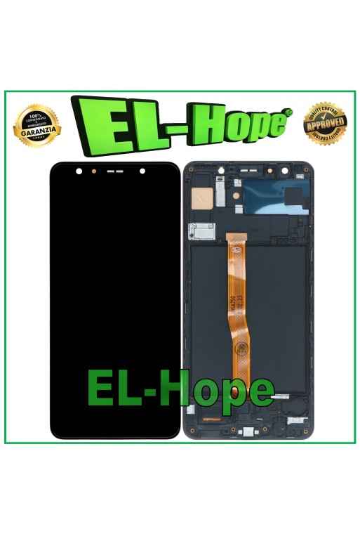 Écran OLED + cadre pour Samsung Galaxy A7 2018 SM-A750F, e'cran tactile en verre noir
