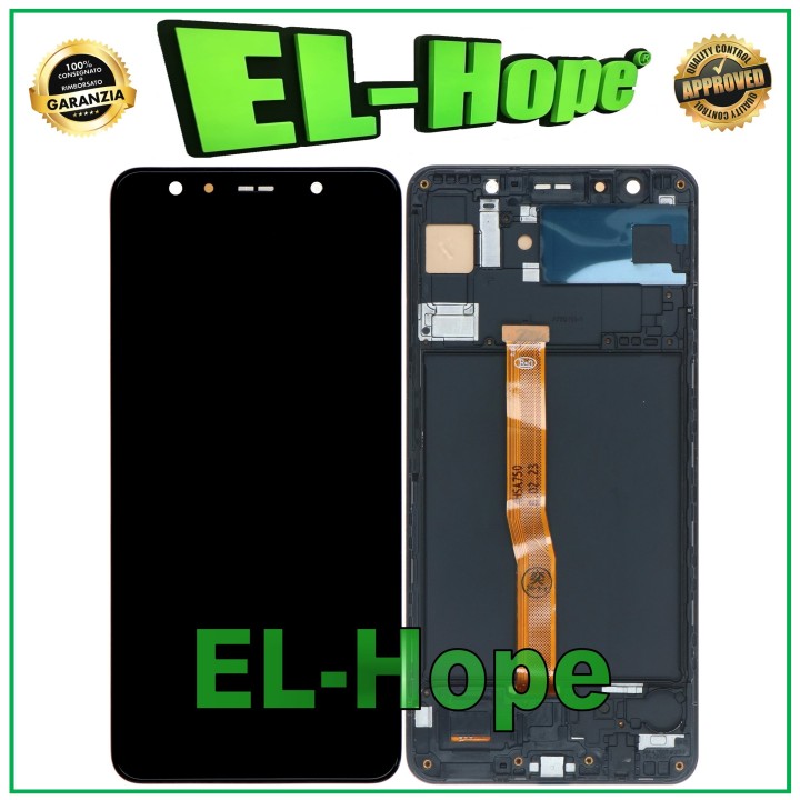 Écran OLED + cadre pour Samsung Galaxy A7 2018 SM-A750F, e'cran tactile en verre noir