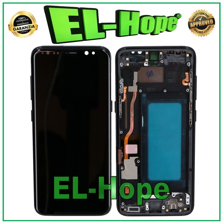 Écran LCD TFT + cadre pour Samsung Galaxy S8 SM-G950 F, e'cran tactile en verre noir