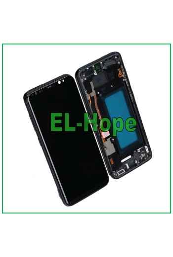 Écran LCD TFT + cadre pour Samsung Galaxy S8 SM-G950 F, e'cran tactile en verre noir