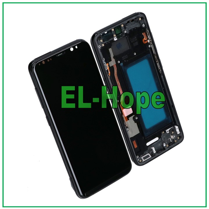 Écran LCD TFT + cadre pour Samsung Galaxy S8 SM-G950 F, e'cran tactile en verre noir