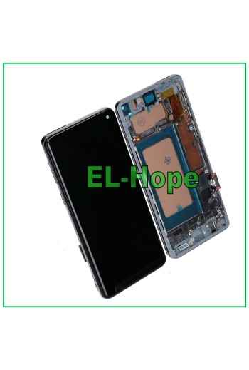 Écran tactile LCD TFT + châssis pour Samsung Galaxy S10 SM-G973F, verre noir