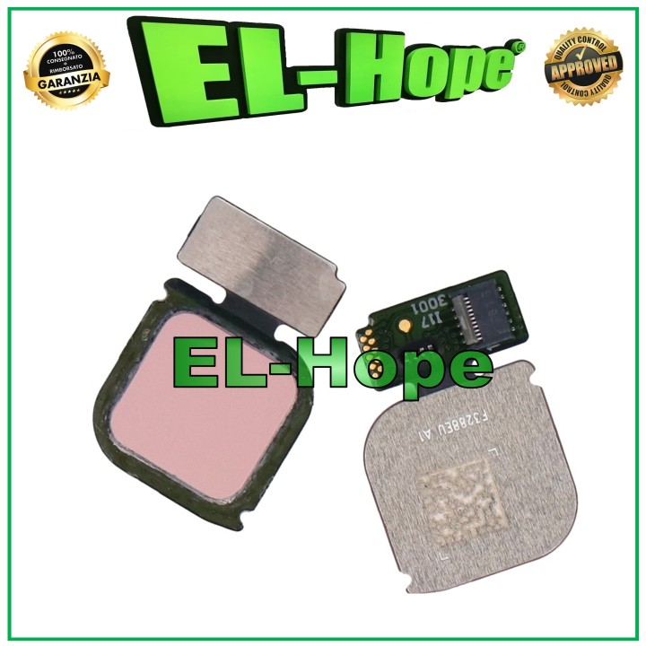 Cle' plate avec capteur d empreintes digitales pour Huawei P10 Lite WAS-LX1 Rose