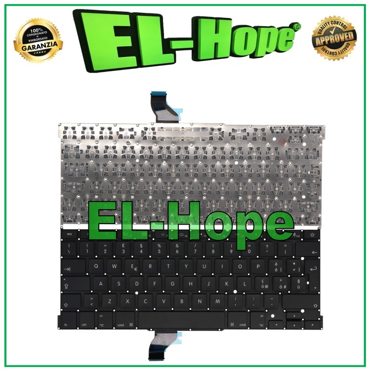 Clavier italien pour Apple MacBook Pro 13  A1502 (2013, 2014, 2015) Retina QWERTY