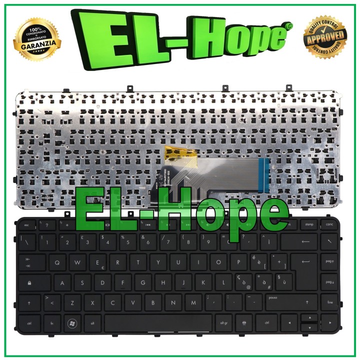 Clavier italien pour ordinateur portable HP Sleekbook Envy Series 4-1000, 4-1100 et 4-1200, noir