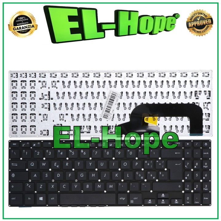 Clavier italien pour ordinateur portable ASUS X507U X507LA F507L F507LA F507M F507MA Noir